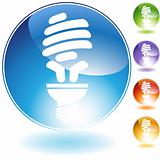 Energy Saving Lightbulb Crystal Icon