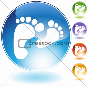 Footprint Walking Crystal Icon