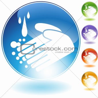 Hand Washing Crystal Icon