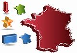 3D France Country Map