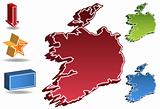 3D Ireland Country Map