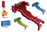 3D Italy Country Map