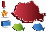 3D Romania Country Map