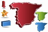 3D Spain Country Map