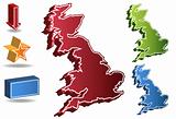 3D United Kingdom Country Map