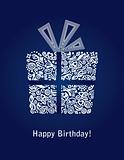 Blue Happy Birthday card
