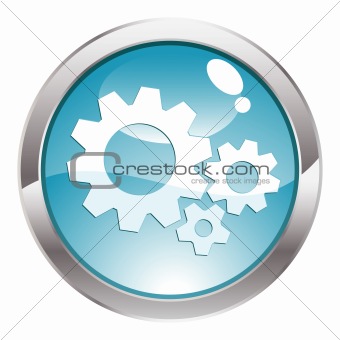 Gloss Button with Gear