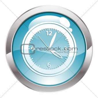 Gloss Button with Clock
