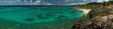 Turquoise lagoon and white sand beach near Cap Macré in Martinique