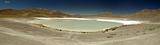 High altitude lagoon in the Salar de Uyuni in Bolivia