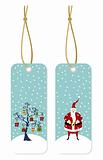 Christmas series: Santa Claus and Christmas tree hang tags