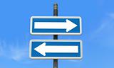 right or left directional signpost