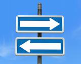 right or left directional signpost