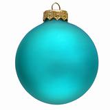 aquamarin christmas ornament . Isolated over white.
