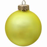 yellow christmas ornament . 