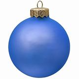 blue christmas ornament .