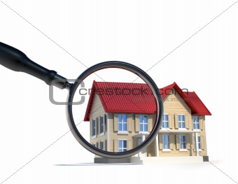 House and magnify glass