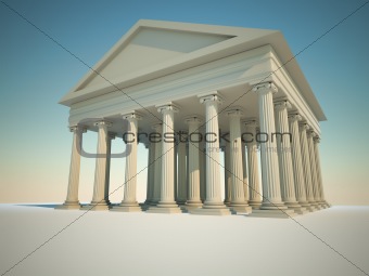 Roman columns building