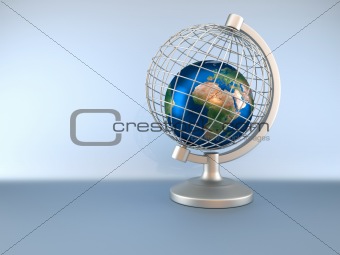 Earth globe in captivity