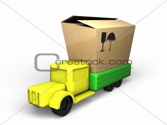 	The truck and box 