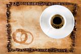 Grunge Coffee Frame with Coffee