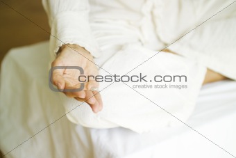 Hand position for yoga / meditaion