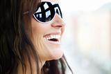 Happy woman with sunglasses