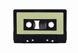 Green - Black Compact Cassette isolated on white