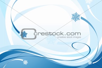 Blue Christmas Snowflake Background