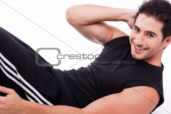 Man doing Abdomen exercise