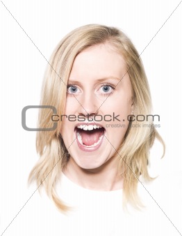 Girl making a funny face