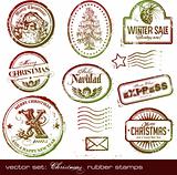 christmas rubber stamps