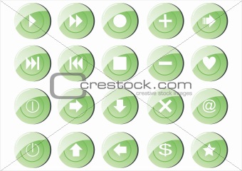 20 green buttons