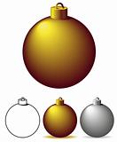 Christmas Ornaments - gold and silver