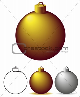 Christmas Ornaments - gold and silver
