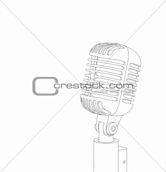 Retro microphone isolated