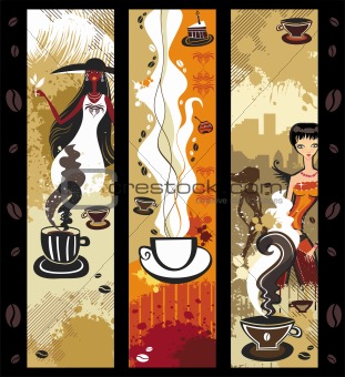 Coffee girls banners