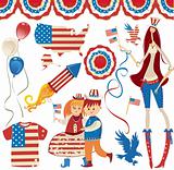 USA Patriotic Design Set.