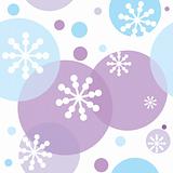 Seamless pattern with snowflakes and circles