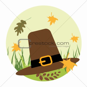 Pilgrim's hat on the grass