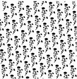 Vector floral black and white composition
