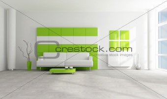 green and white modern lounge