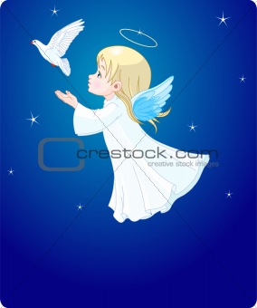 Angel with dove
