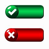 Green and red web buttons
