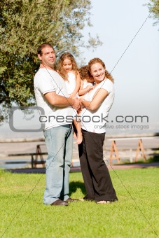 Full length family lifestyle portrait