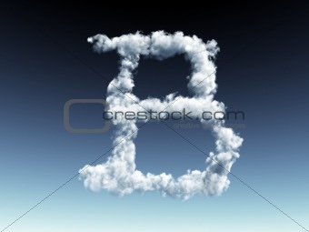 cloudy letter B