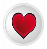 heart sign icon button