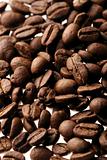 a brown background ot fresh coffee