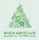 Green Christmas Card 
