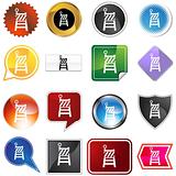 Construction Barrier Icon Set
